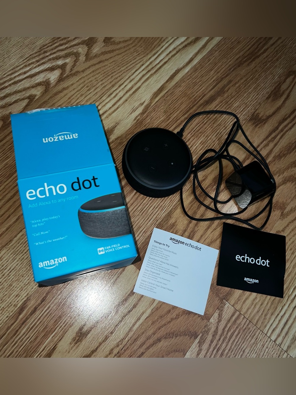 Amazon Echo Dot (3rd Generation) smart speaker in charcoal